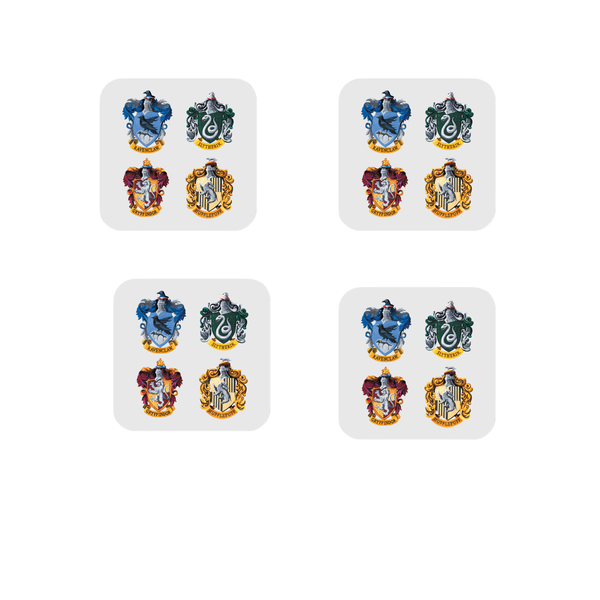 BG - Houses of Harry Potter 4 Pack Rubber Coasters