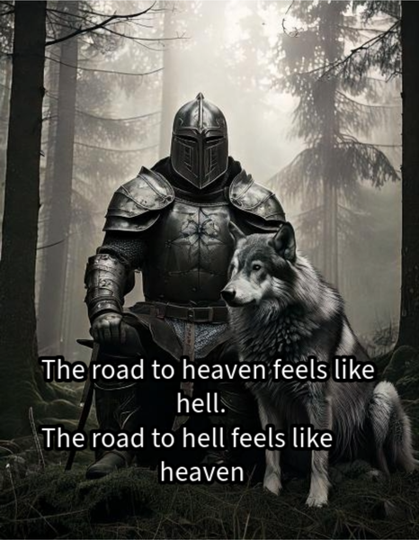 Rootedart Canvas Home Decor Wall Art - Heaven and Hell