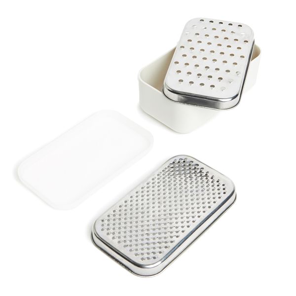 Essentials - Grater With Container - Cream