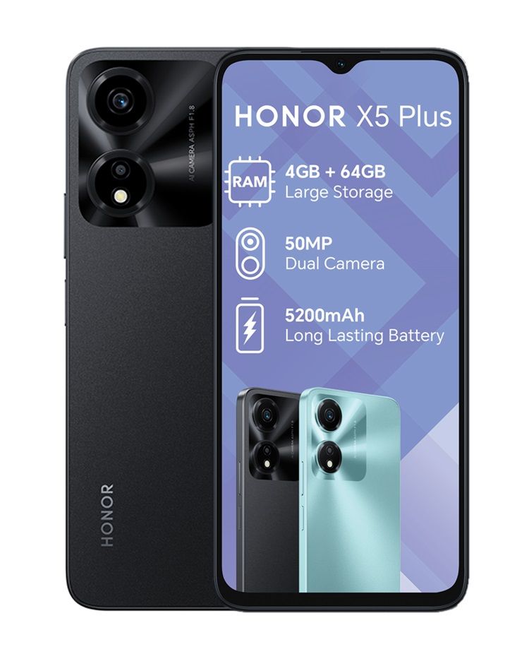 Honor X5 Plus 64GB LTE Dual Sim 64GB - Midnight Black
