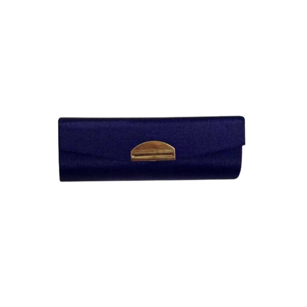 Dark Blue Satin Lipstick Case with Mirror - Pack of 20