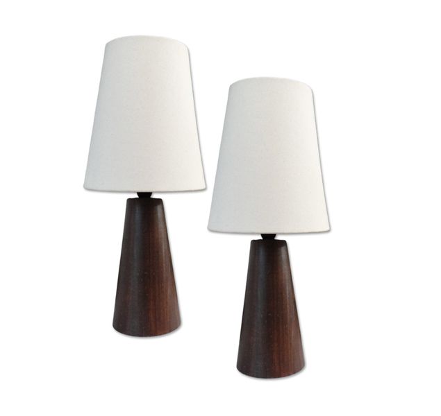 Mini Bedside Lamp Twin Pack - with Lamp Shade