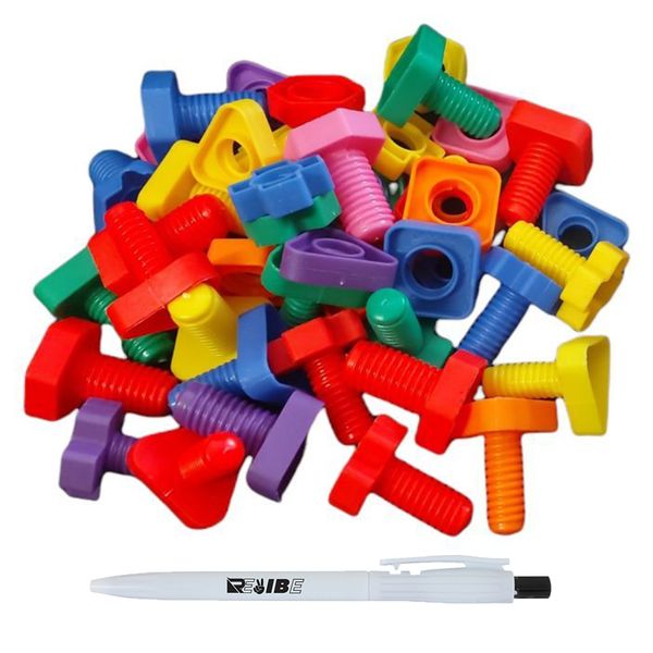 Educational Kid Learning Building Puzzle Screws HL6034 With ReVibe Pen