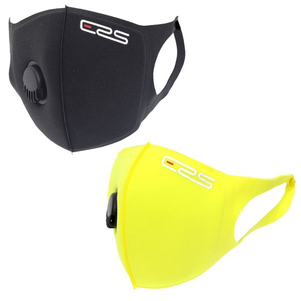 Second Wave ERS Sponge Mask Combo With Removable Filter - Black And Yellow