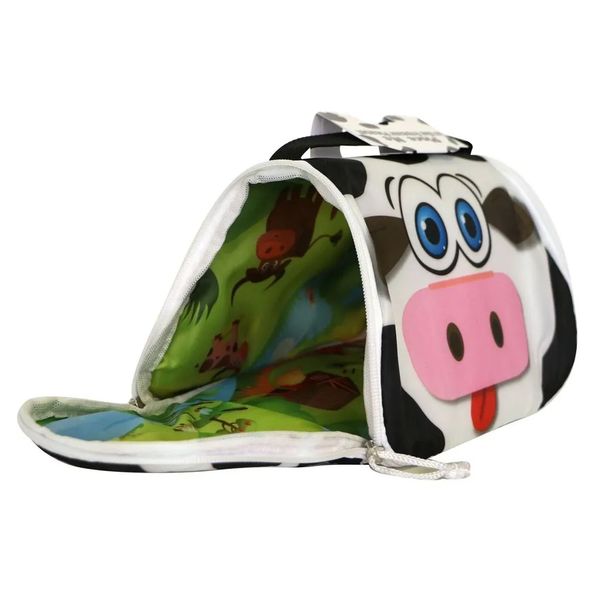 Cow Print Lunch Bag 3 Litre Includes Gel Pack &amp; Opens Up Into Mat