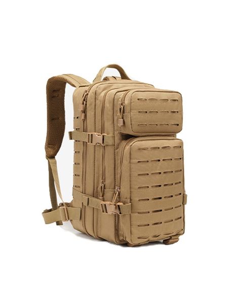 Khaki Adjustable Shoulder Outdoor Tactical Backpack