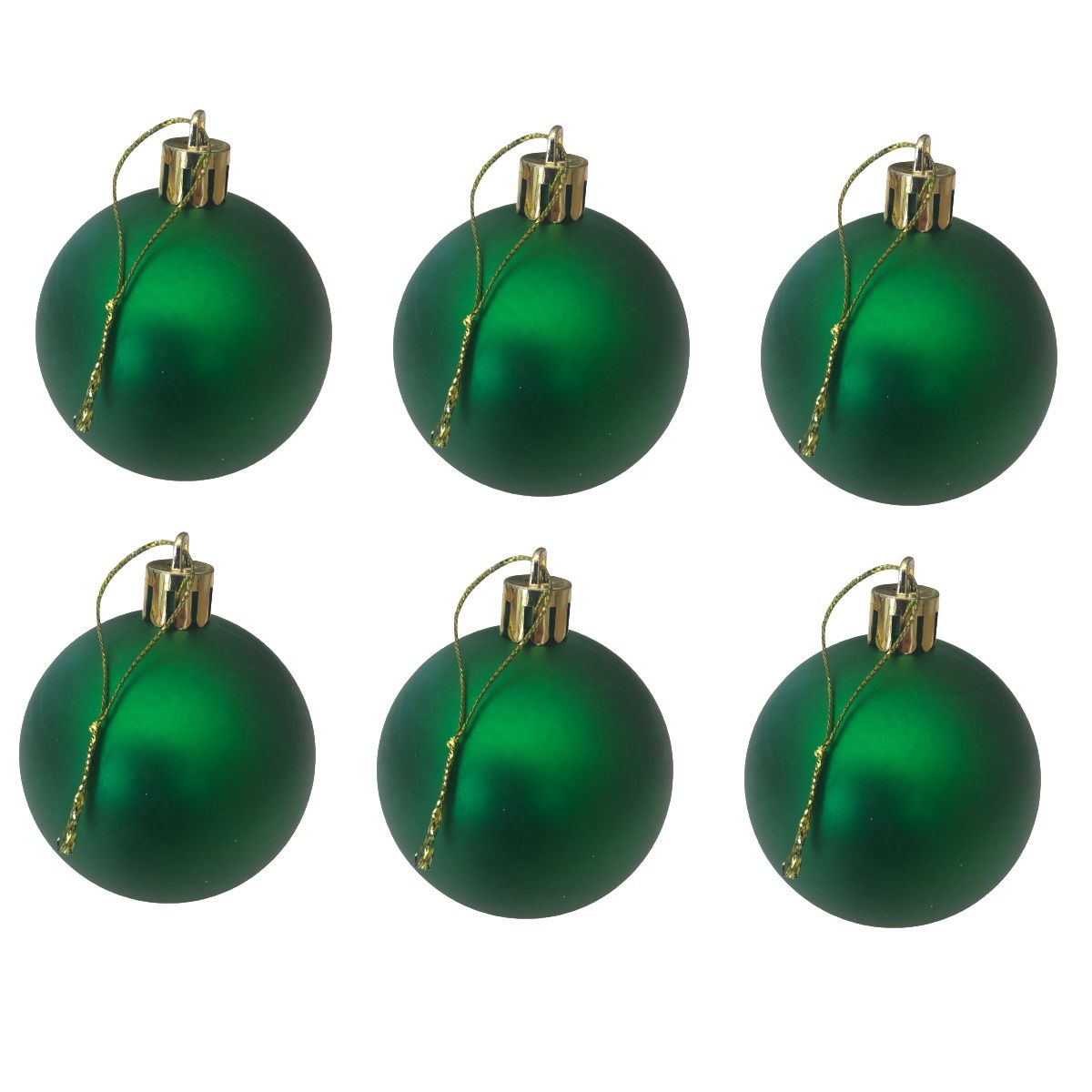 Christmas Tree Baubles - Christmas Balls (12 Piece) Green 6cm