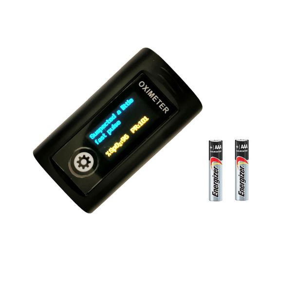 Oximeter with Report Alert Alarm Function on Pulse-O2 Oxygen with Batteries
