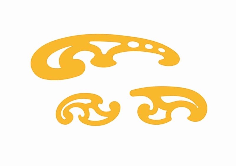 Isomars French Curves Set of 3 (Orange)