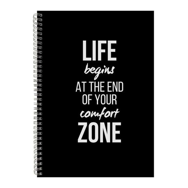 Zone A4 Notebook Spiral Lined Motivational Sayings Graphic Notepad Gift 247