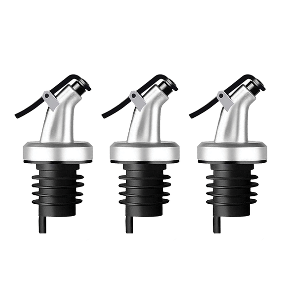 Creative Cooking Bottle Pourers - 3 Piece Oil &amp; Vinegar Pourer Set