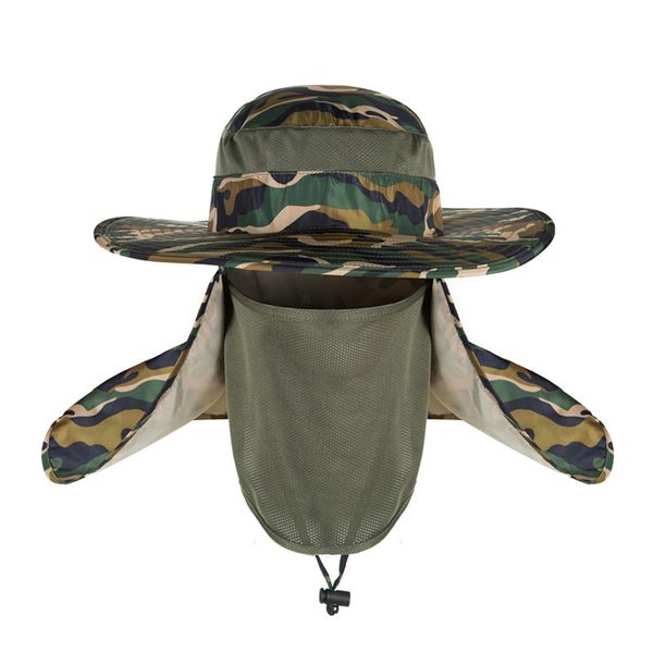Breathable Wide Brim UV Protection Sun Hat - Card Green