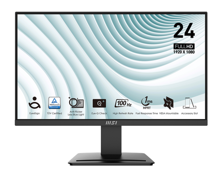MSI PRO MP2412 23.8" 100Hz 1ms Business Productivity Monitor