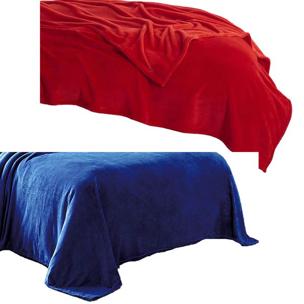Silky - Flannel Blanket - 2 Pieces Value Pack - Multiple colour