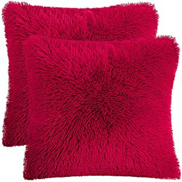 Mega CooL Portable Soft Fluffy Scatter Cushions Set of 2 40x40cm