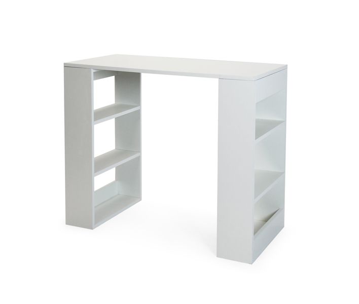 Kids Desk with Shelves - White