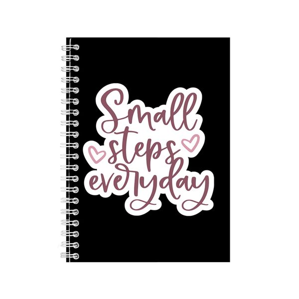 Steps A5 Notebook Spiral Lined Motivational Saying Graphic Notepad Gift 185