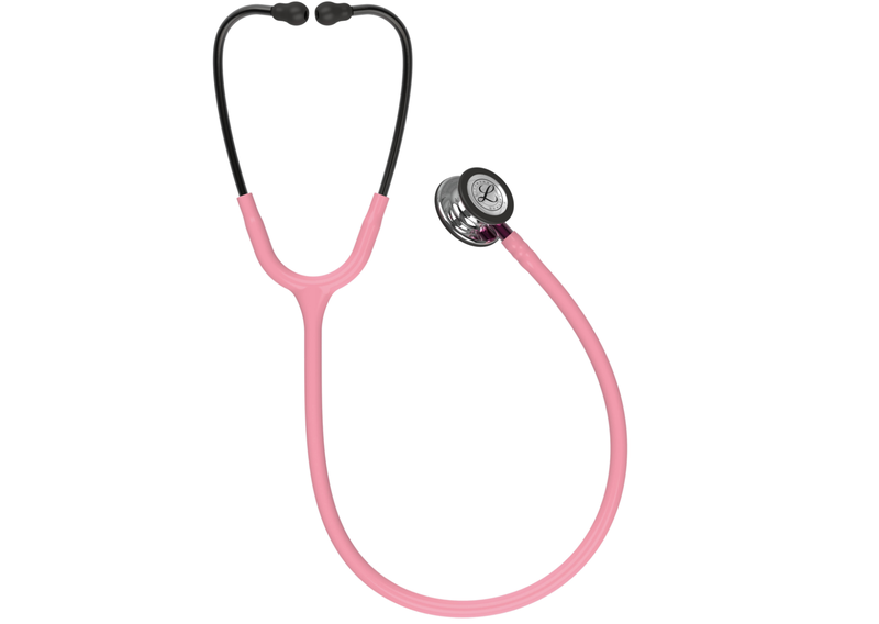 Littmann Classic III Stethoscope Mirror &amp; Pearl Pink - Pink Stem