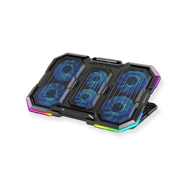 Notebook Gaming Cooler Stand with 6 Fan and 2 USB Ports RGB Light XF0675