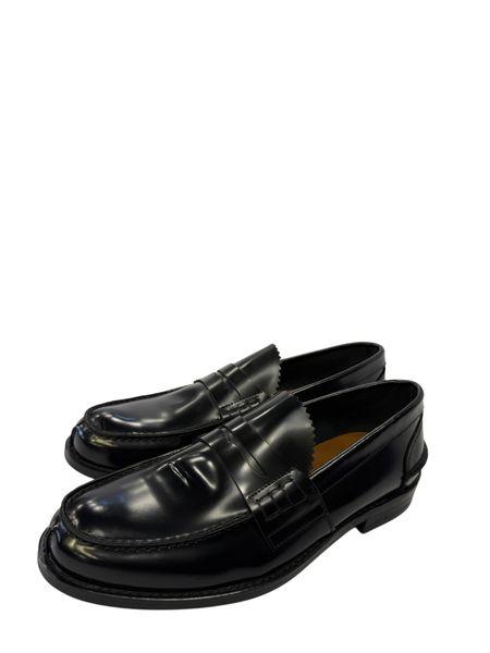 Fatou Wear Men's Genuine Leather Penny Loafers (Red Bottom) - Black