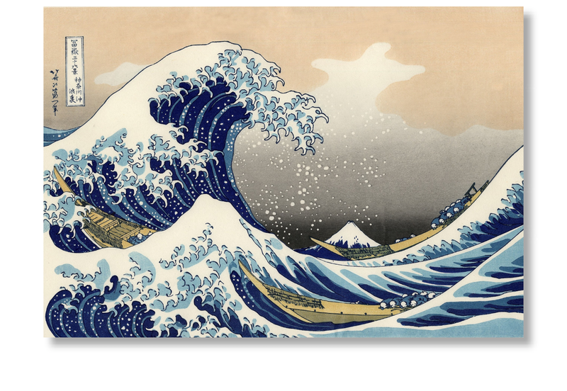 The Great Wave off Kanagawa (1831) Hand-painted aAcrylic on stretched Canvas