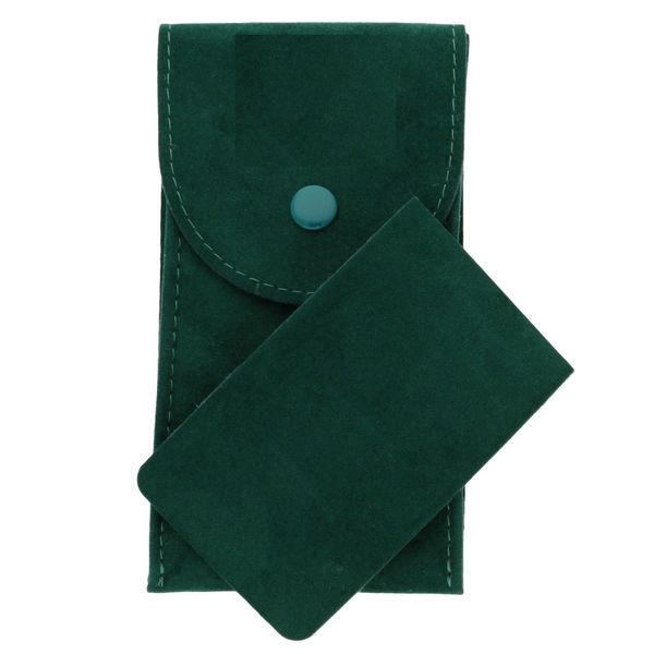 Premium Suede Watch Travel Storage Pouch - With Protective Card Insert