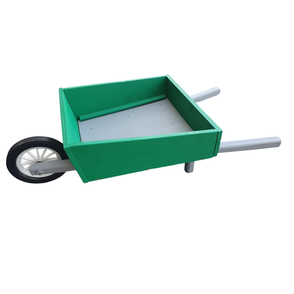 Just For Kids Kiddies Wooden Wheelbarrow - Green