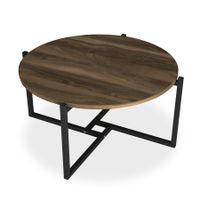 Hazlo Exclusive Noce Round Coffee Table Walnut