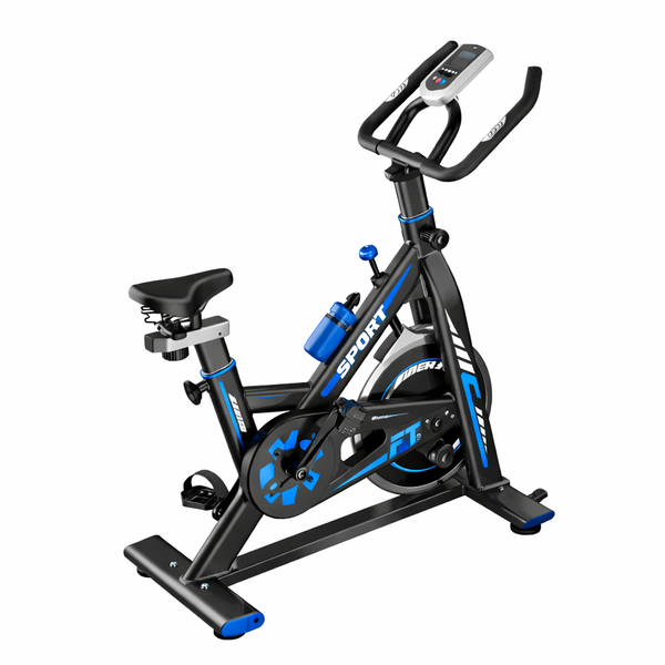 Cardio Spin Bike - Adjustable Seat, Magnetic Resistance - Black/Blue
