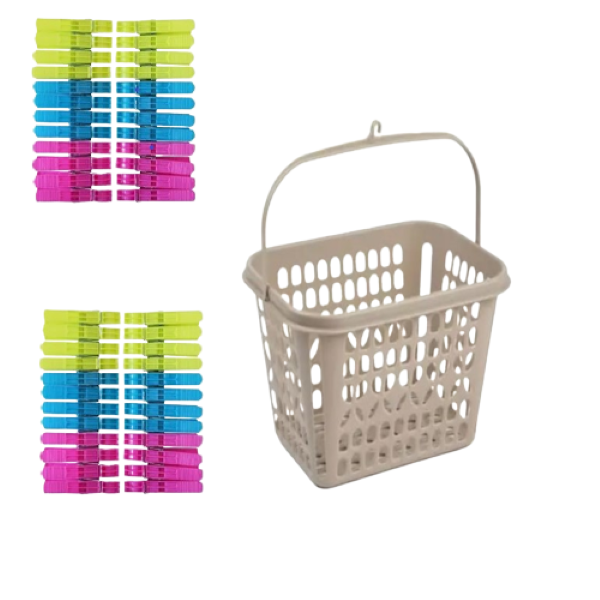Handy Carry Basket with Pegs