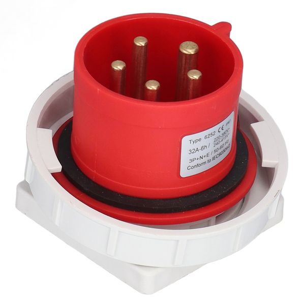 IP67 Waterproof Industrial Socket 32A 3P+N+E 380V for AC Power Connector