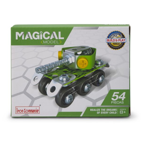 Build &amp; Play - Iron Commander Tank - Children's Toys - Green - 54 Pieces