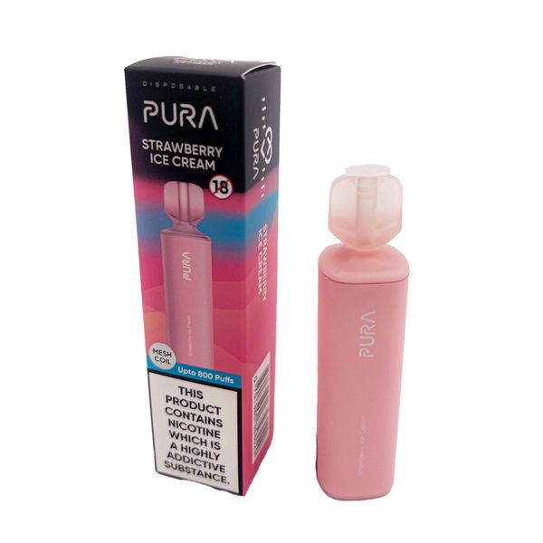 Pura 800 Puffs Strawberry Ice Cream Flavour - 20mg