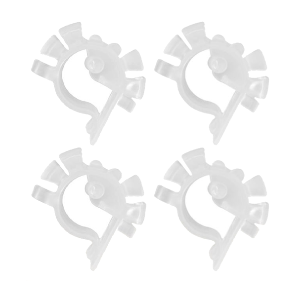 Pet Hose Holder Clip Plastic Tube Clamp with Suction Cup (4cm)4pc