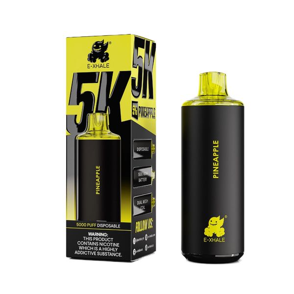 E-Xhale 5000 Puffs Disposable Vape - Pineapple (Pack of 5)