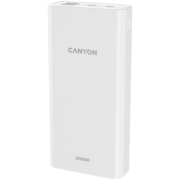 Canyon PB-2001 20,000mAh Power Bank - White