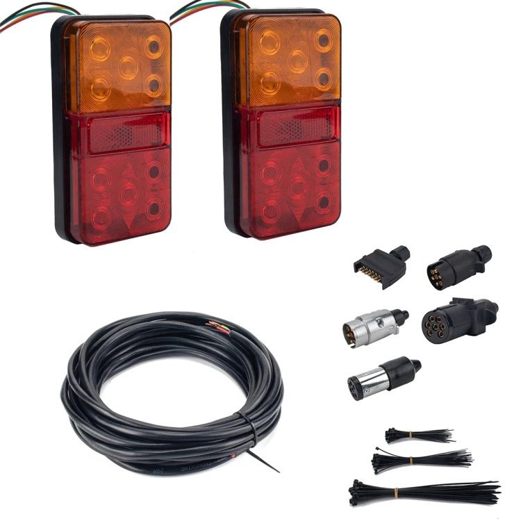 Trailer Tail Lights With Stop Indicator - 2piece 