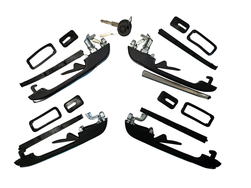 Outer Door Handle Set Compatible with VW Citi Golf 1987+ with Key Barrels