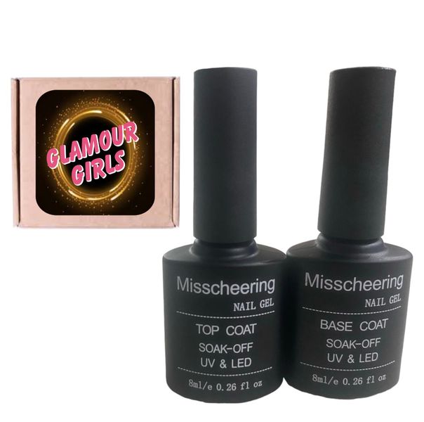 Uv / Led Soak-Off Gel Nail Polisl Top Coat &amp; Base Coat