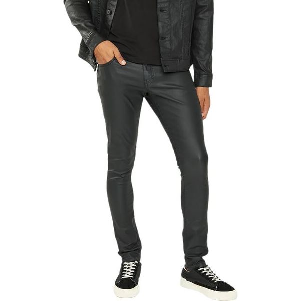 CUTTY - Men's Norris Black Waxed Skinny Jeans
