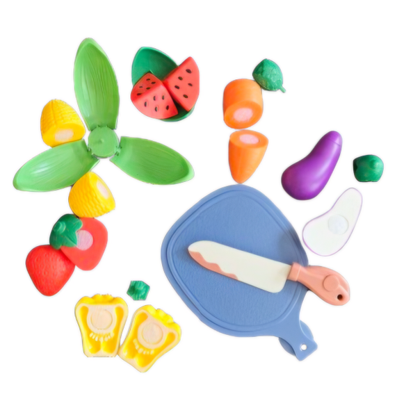 20 Pieces Pretend Food Play Food Cutting Game