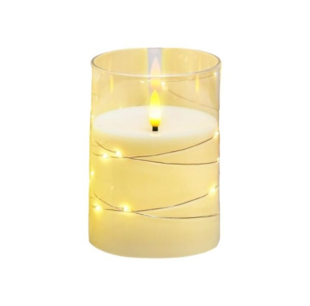 Small LED Flameless Decorative Candle Light With Battery Operation - Yellow