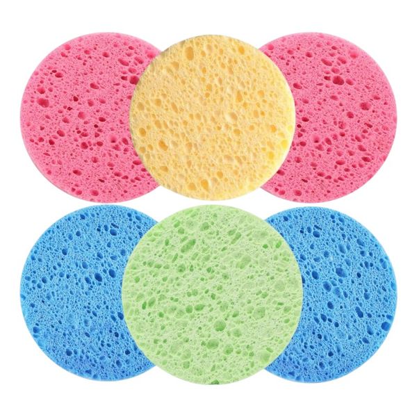 6-Pack Facial Cleansing Sponge Puff Set - Multicolor