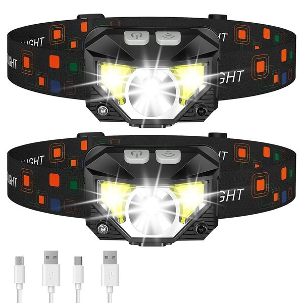Waterproof Motion Sensor HeadLamp,1200 Lumen LED Rechargeable