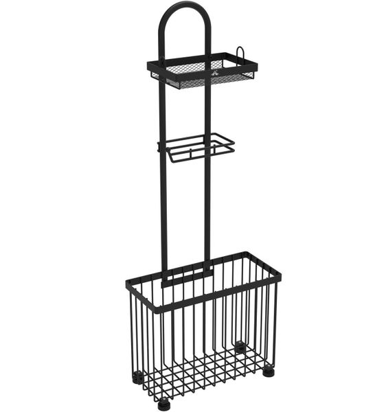 Alanes Freestanding Toilet Paper Holder Toilet Rack with Storage Shelf