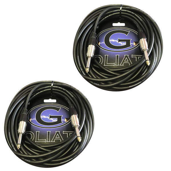 Goliath 5m Jack to Jack Speaker Cables Pair of 1/4" Jack Speaker Leads