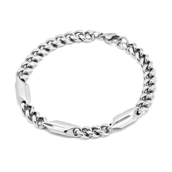 Androgyny Stainless Steel Sculpted Link Bracelet