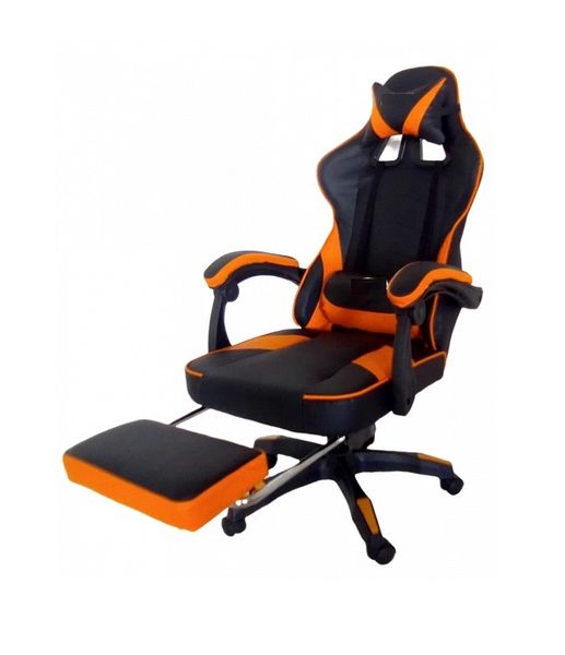 Reclining Gaming Chair with Foot Rest-ORANGE (915)