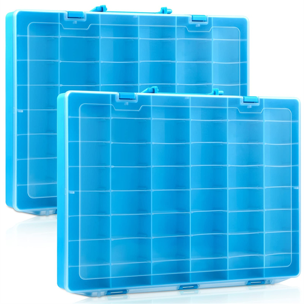 Grids Plastic Organizer Box With Removable Dividers Toy- 2Piece, 48