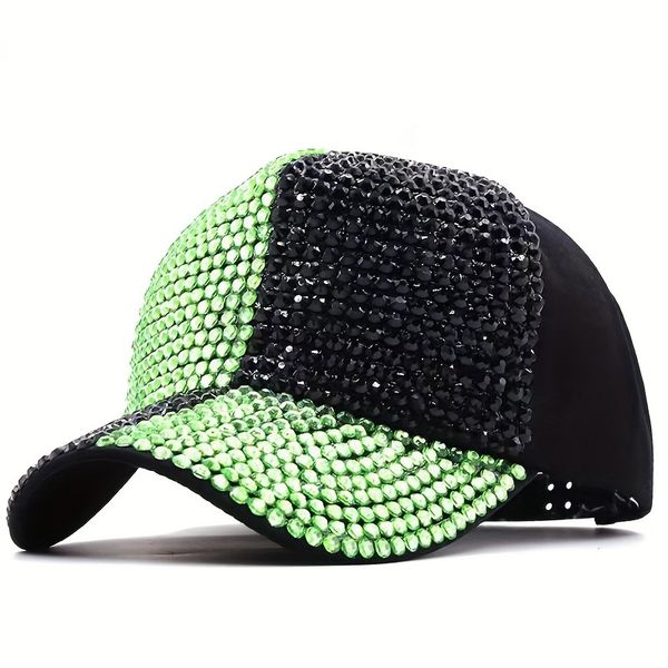 Rhinestone Baseball Cap, Sun Protection Hat for Shopping